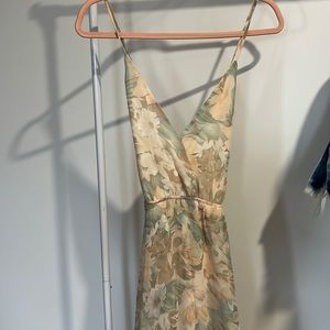 Vici dolls chiffon floral maxi dress with strappy tie back